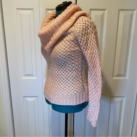 Max & Jac Cowl Neck Pink Peach Knit Warm Sweater. Size Large. - Picture 8 of 14